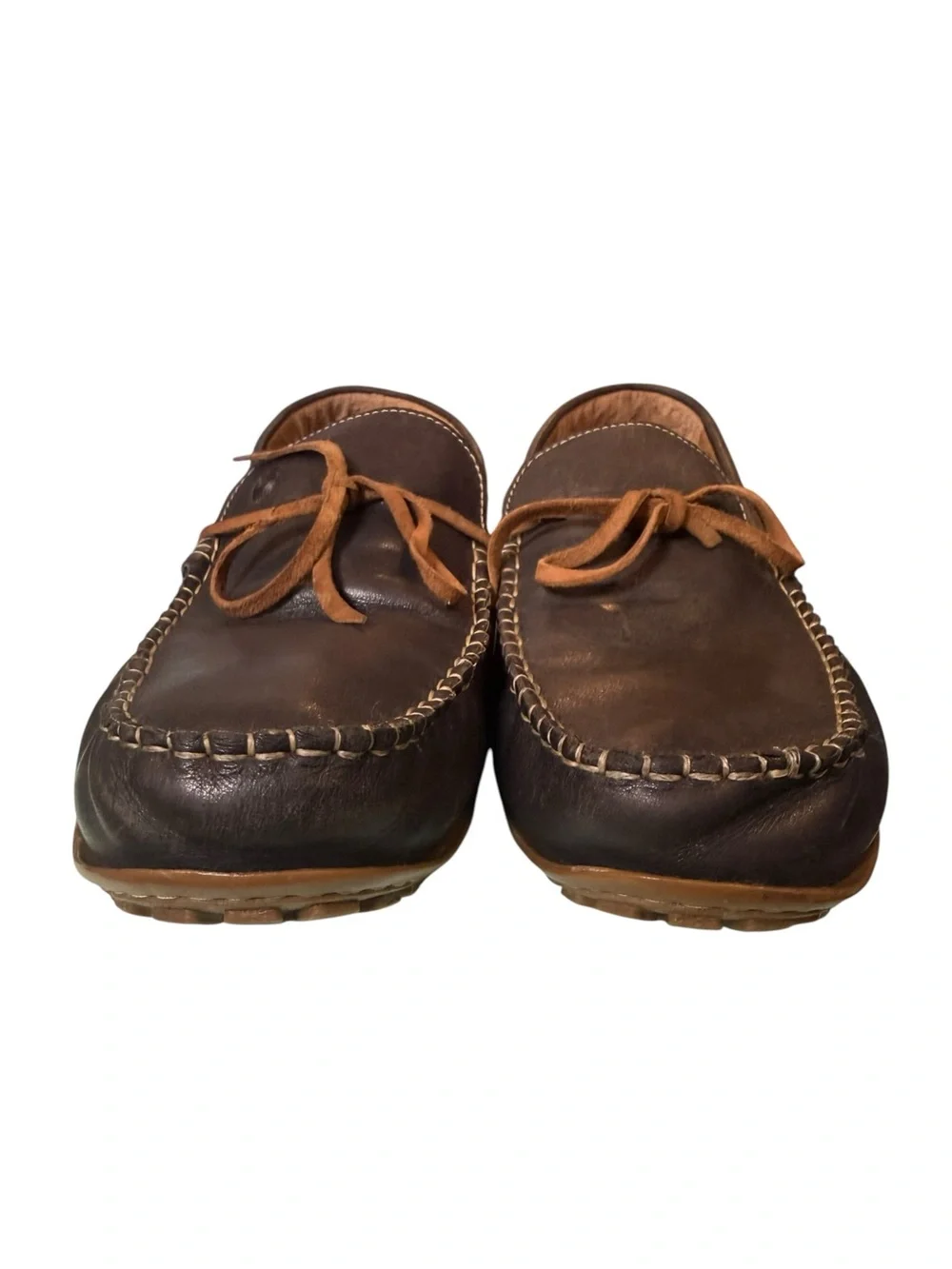 RUOSH Leather Driving Moccasin Loafers Brown UK 10 EU 44 US 11